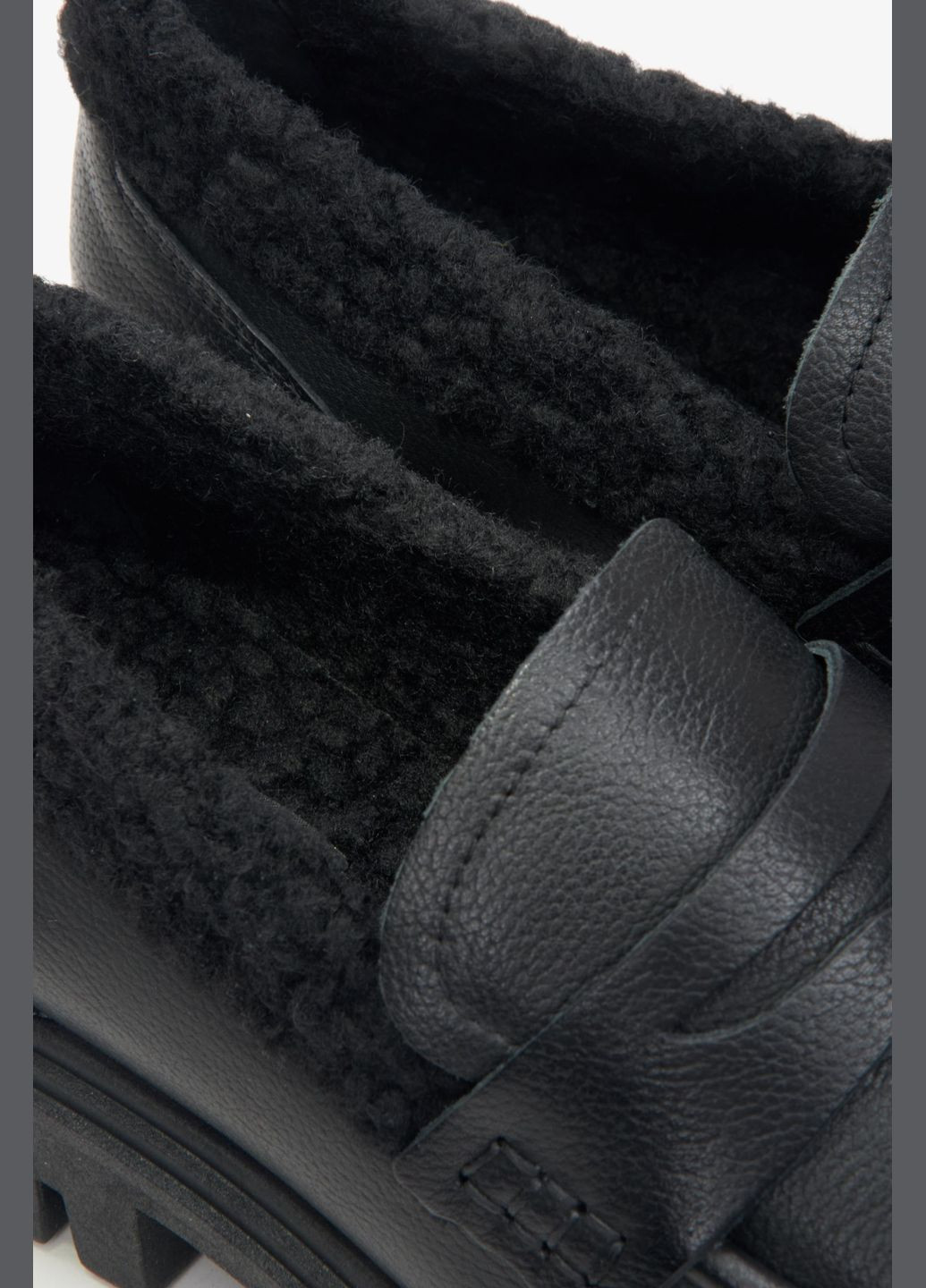 Estro Лоферы, цвет черный черный з, украина — зима (307354922)