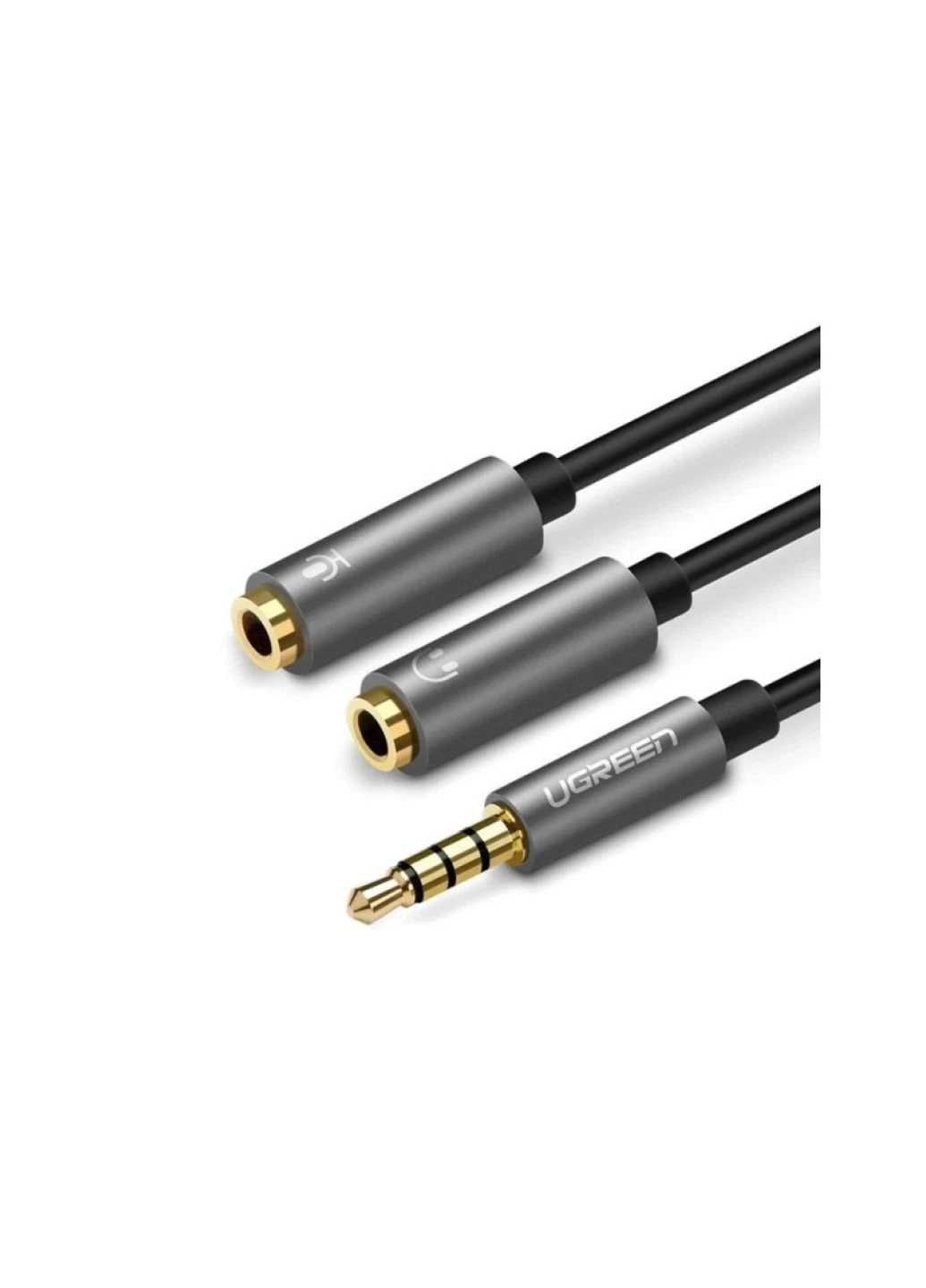 Аудиокабель 3.5mm male to 2 3.5mm female, 0,2m Ugreen AV141 (376310453)