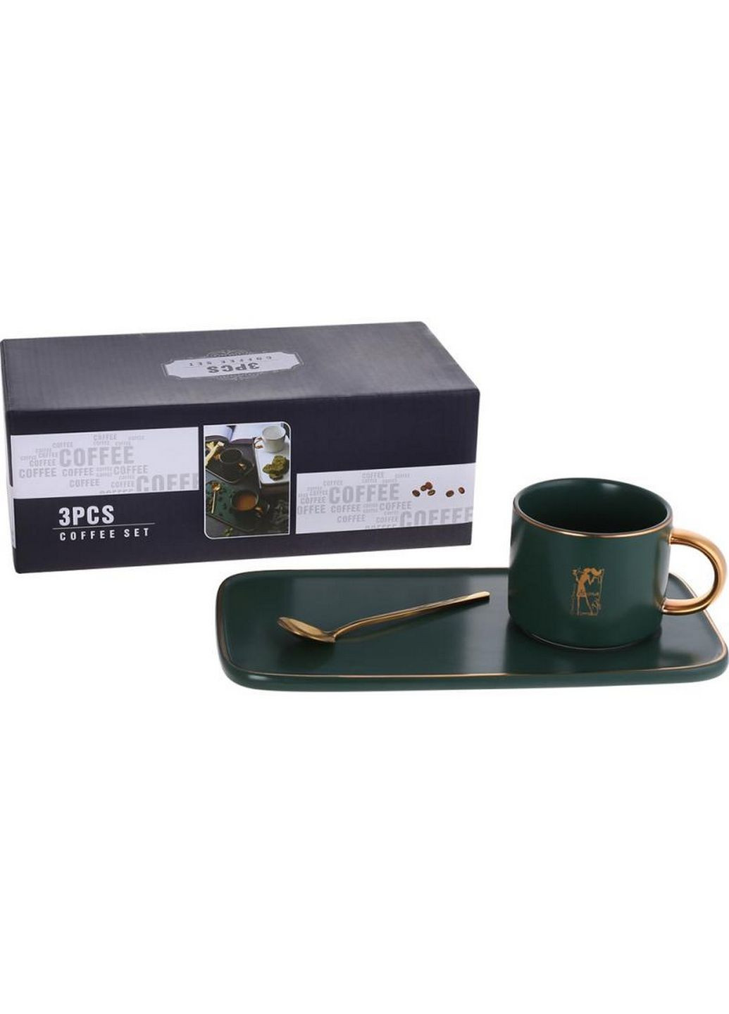 Кофейный набор coffee prelude с тарелкой и ложкой Bona (282585968)