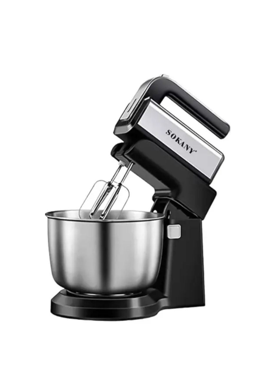 Стаціонарний міксер з чашею, що обертається, 3,5 літра, ручний з 5 швидкостями, міксер з насадками, 500 Вт CX-6652. Sokany (350893510)