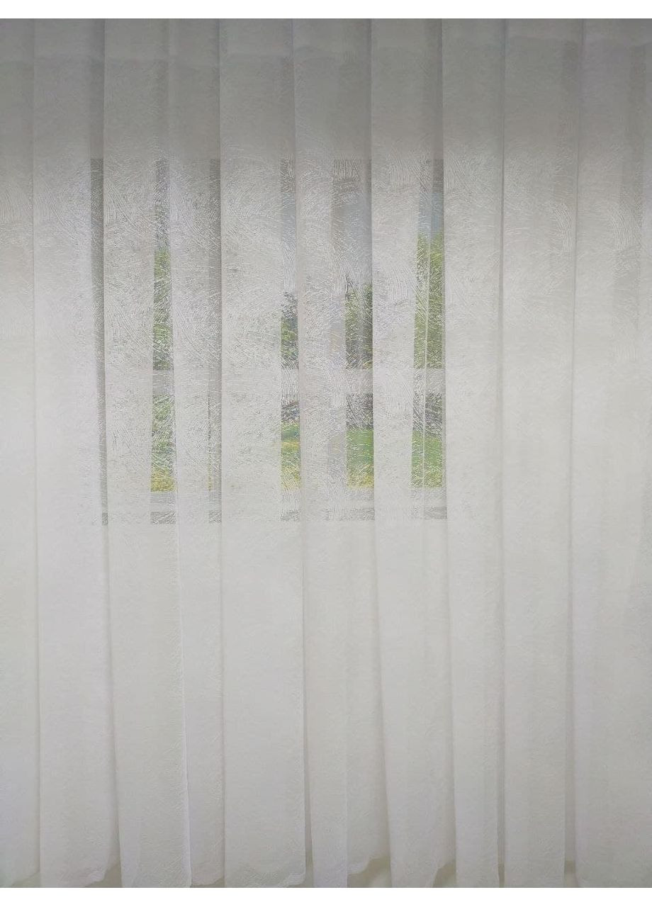 Тюль Хвилі Жакардова біла 400х230 No Brand (353834144)