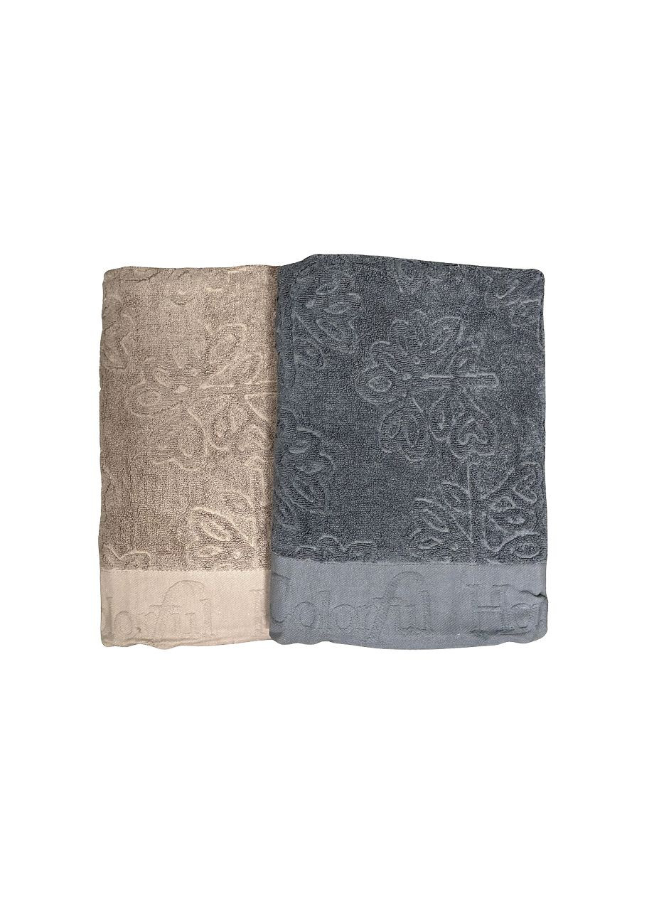 Рушники для тіла махрові бавовняні 140x70 см 2 шт. Mallory Home RR132 Malloory Home комбінований