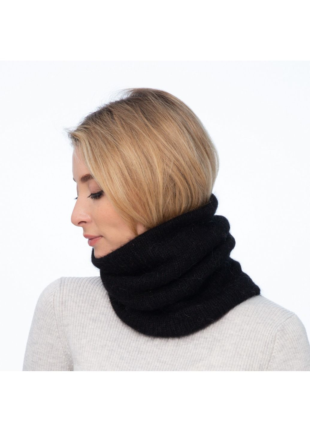 Бафф женский ангора черный AMBER LuckyLOOK 865-398 (322789608)
