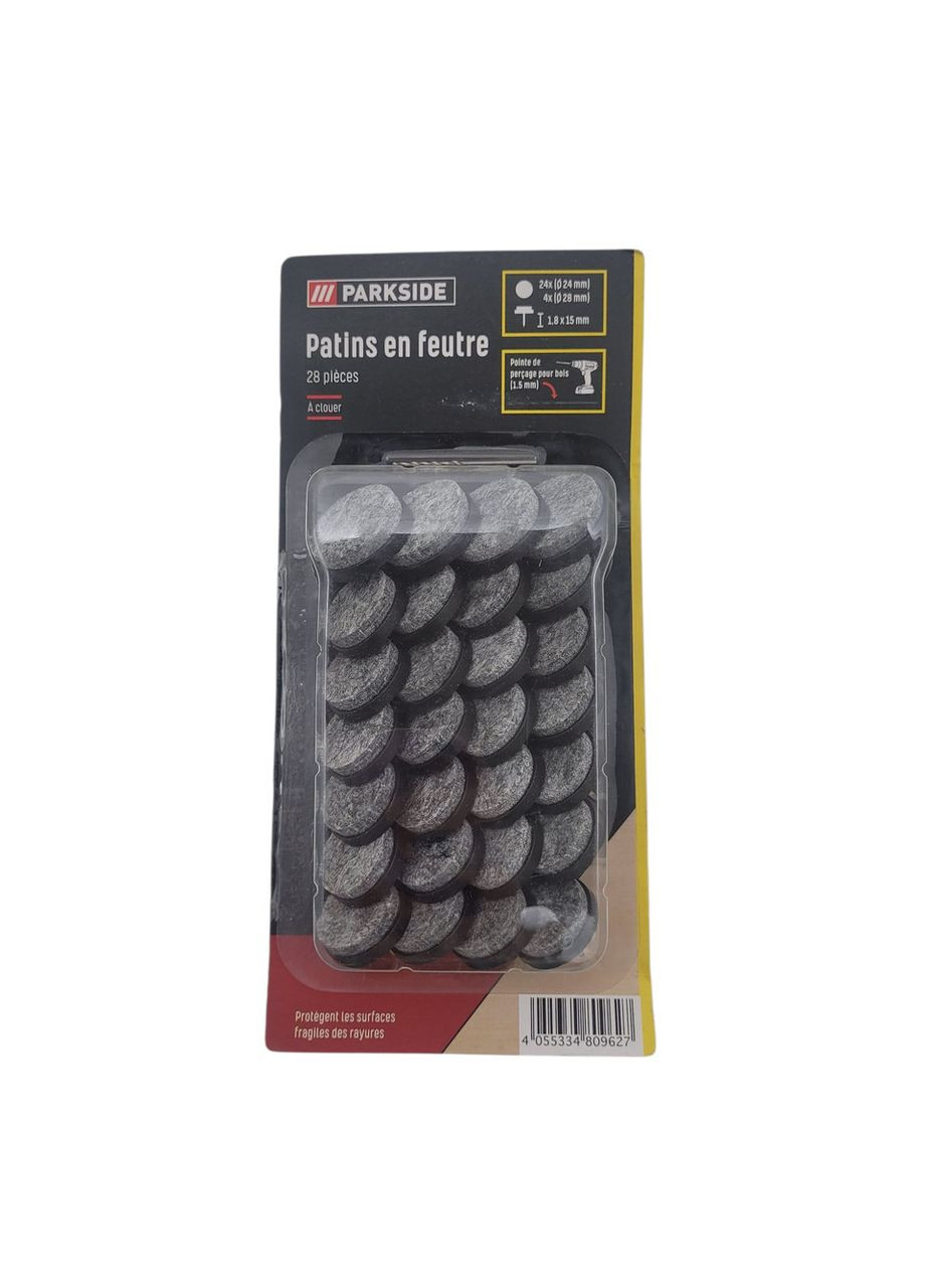 Защитные войлочные подкладки 28 шт. для ножек мебели на гвоздиках, заглушки, протекторы Parkside (366558888)