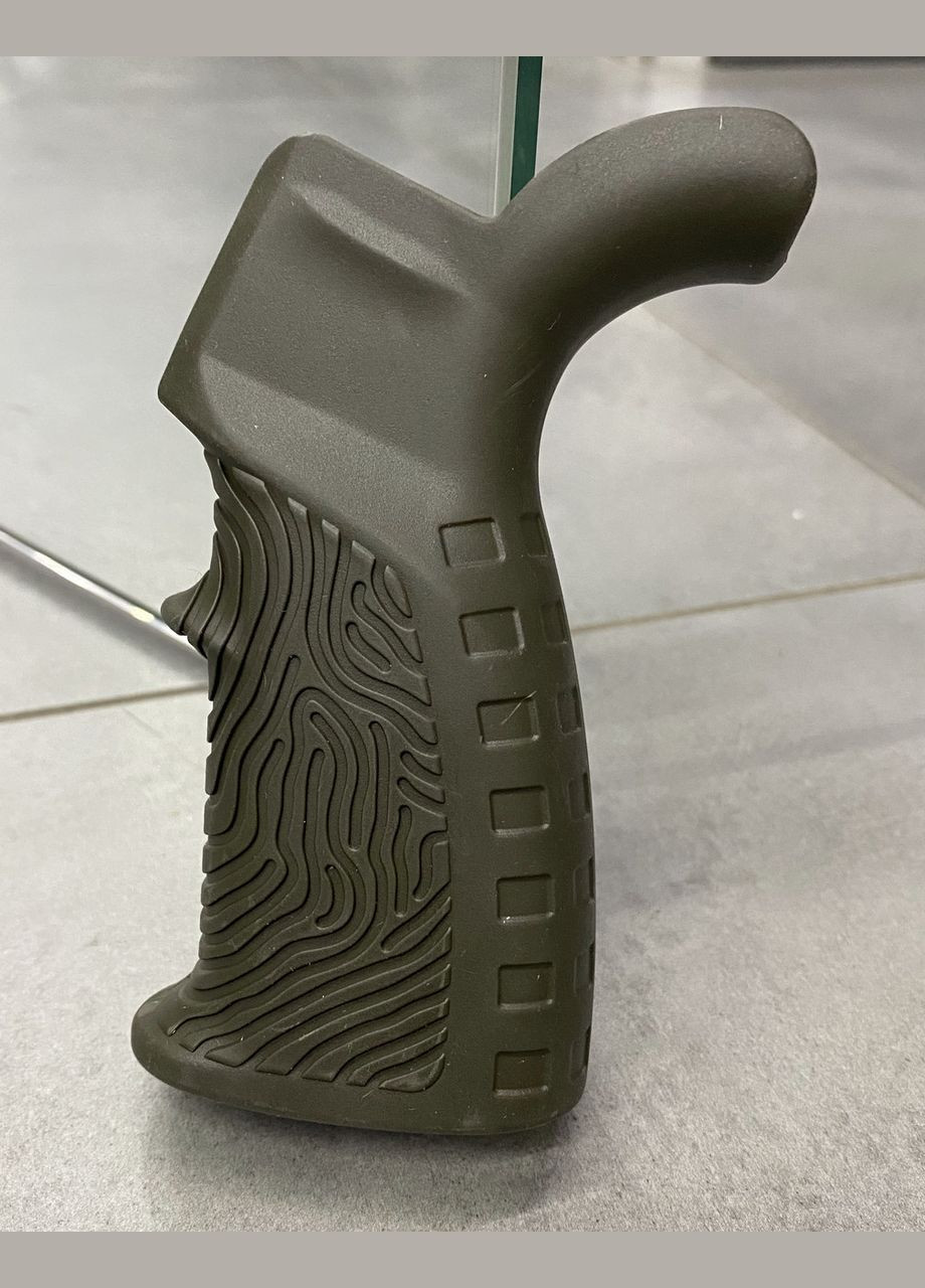 Рукоятка пістолетна для AR15 прогумована TACTICAL (DLG-123-green), Олива, з відсіком, "бобровий хвіст" DLG Tactical (364826108)