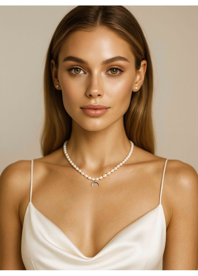 Колье из жемчужин с подвеской лунница 5484 LeBijou (368559289)