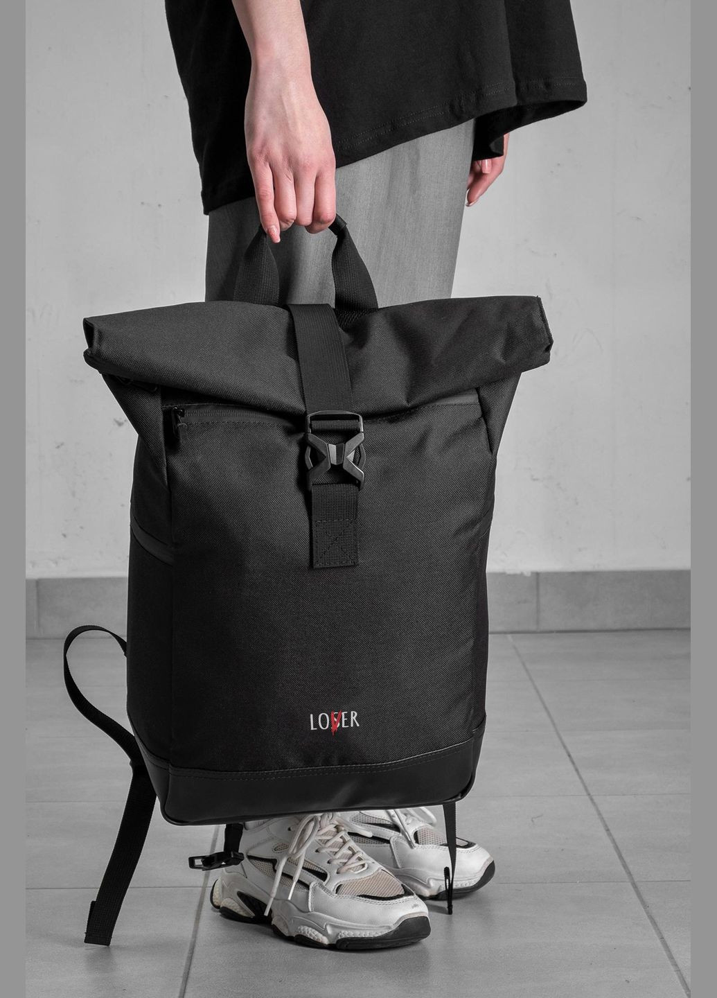 Женский Повседневный Рюкзак Роллтоп Школьный С Принтом Lover Without (346475693)