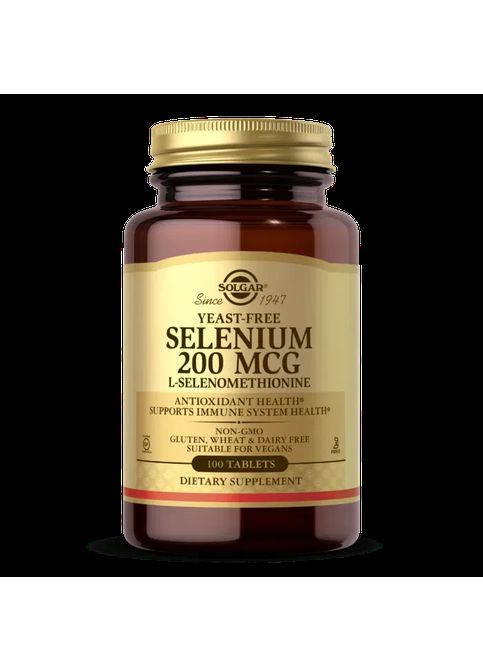 Селен (Selenium) 200 мкг 100 таблеток Solgar (361119114)