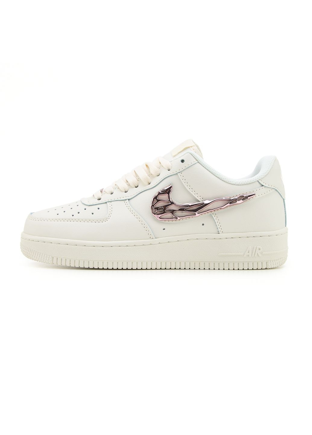 Розовые демисезонные кроссовки мужские nike air force 1 low molten metal pink white найк аир форс 1 премиум No Brand