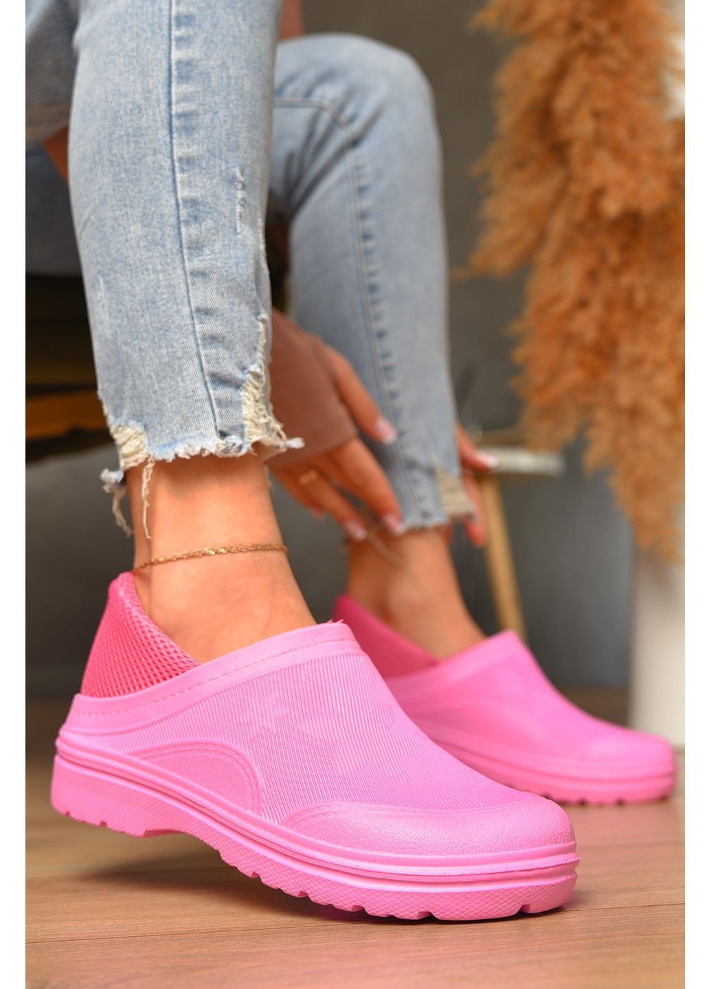 Калоші жіночі сітка рожевого кольору Let's Shop (364846379)