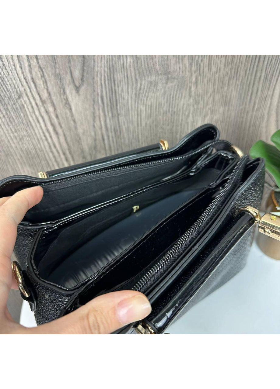 Женская лаковая сумочка Кенгуру рептилия из экокожи цилиндрическая серого цвета ProDobro (363135812)