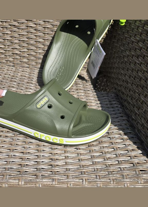 Крокс Баябенд Зелені Слайд Шльопанці Bayaband Army Green Crocs Slide (341107058)