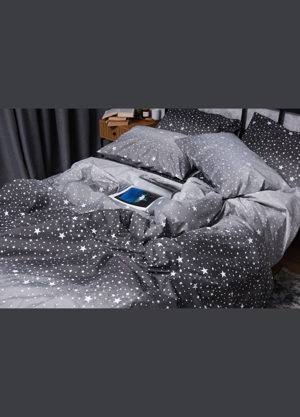 Комплект постельного белья Микросатин Premium «» King Size 220x240 наволочки 2х50х70 (MS-820005111) Moon&Star starry night (293148374)