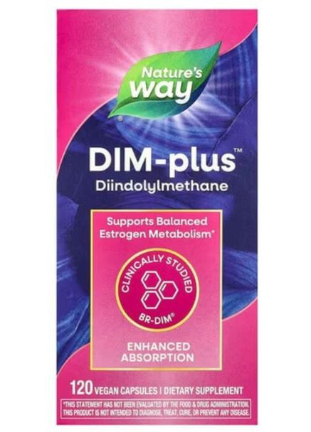 Метаболізм естрогенів DIM-plus Estrogen Metabolism 120 капсул Nature's Way (357340207)