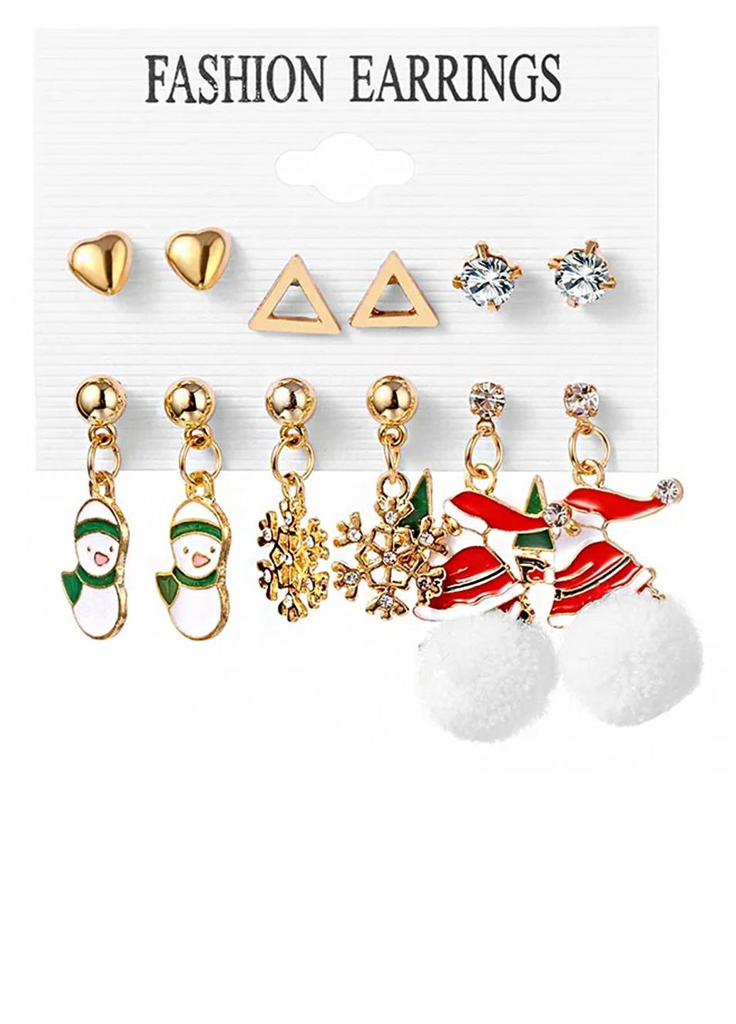 Набір новорічних сережок "Зимові свята NEW 2", 6 пар Анна Ясеницька (301221654)