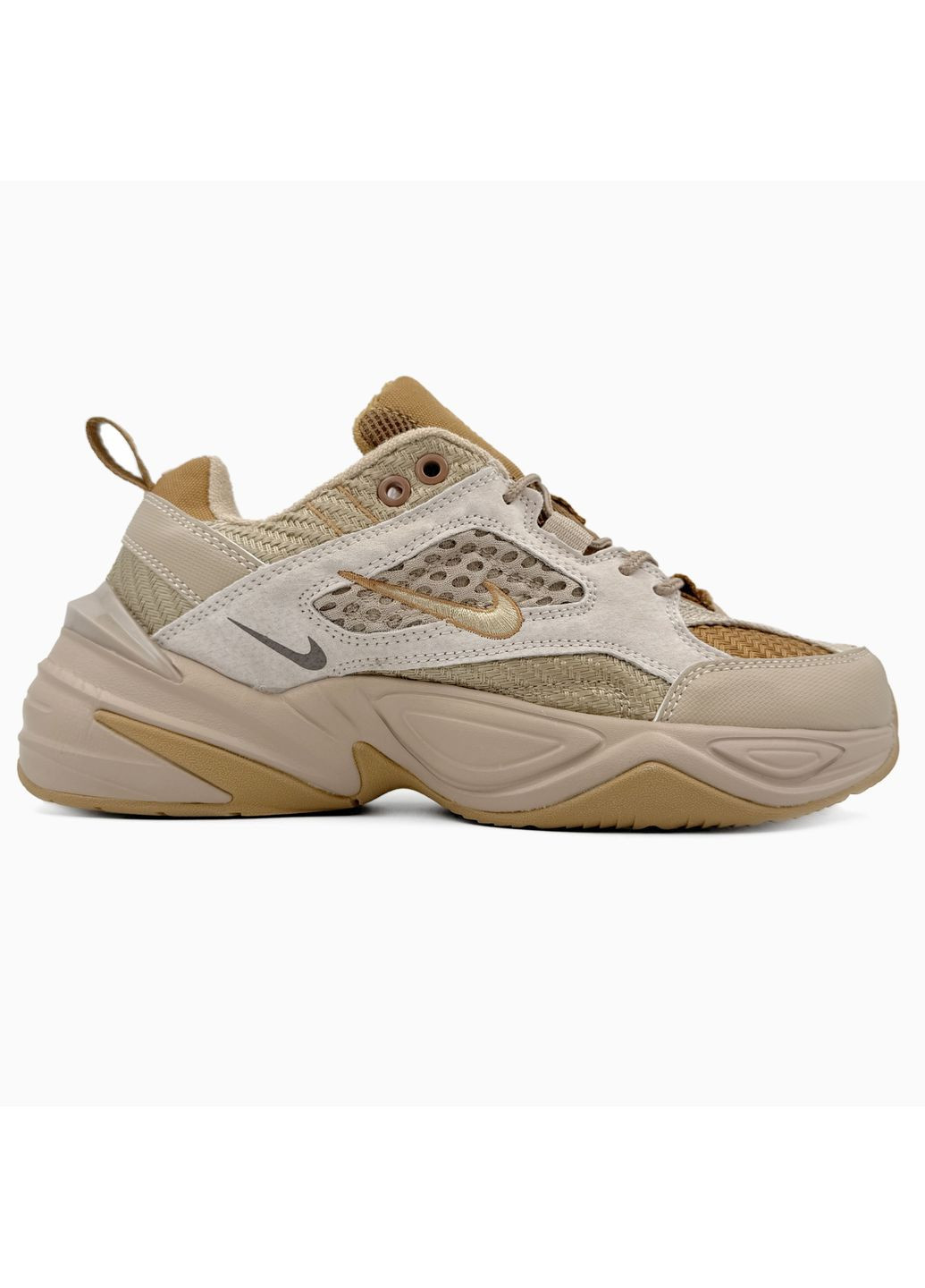 КРОССОВКИ ЖЕНСКИЕ NIKE M2K BEIGE НАЙК М2К ТЕКНО No Brand бежевые демисезоны (368887774)