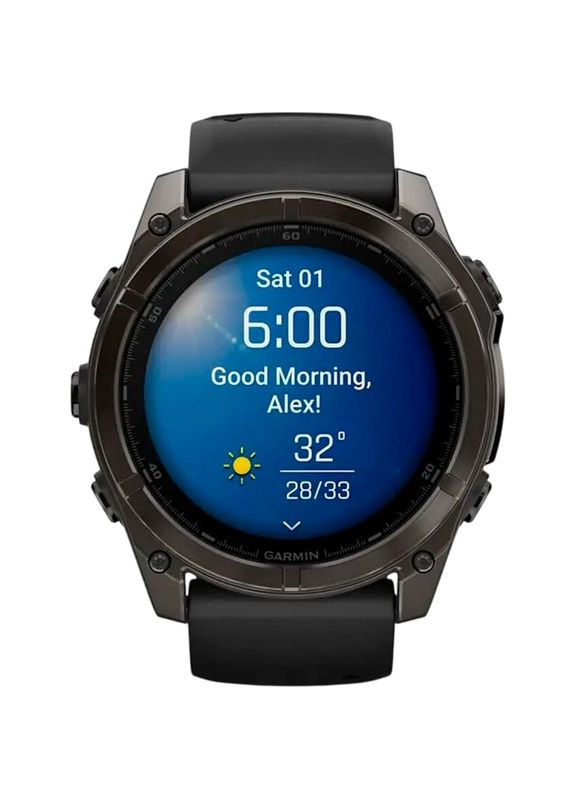 Смарт-годинник Fenix 8 Amoled 51mm Sapphire Carbon Grey DLC with Black/Pebble Grey Silicone Band (010-02905-21) Garmin (322895988)
