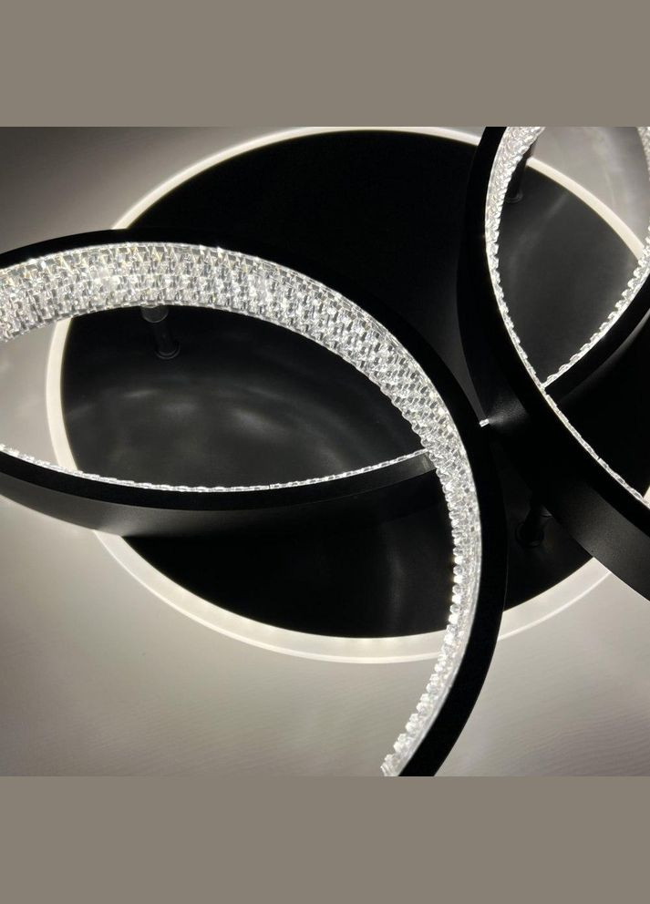 Світильник стельовий світлодіодний AKRILIKA ROUND 100 W 4R BLACK Luminaria (329439996)