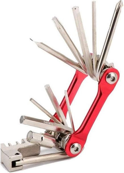 Ключ велосипедный мультитул 11 пр Красный (050543) Xiamen (334011981)