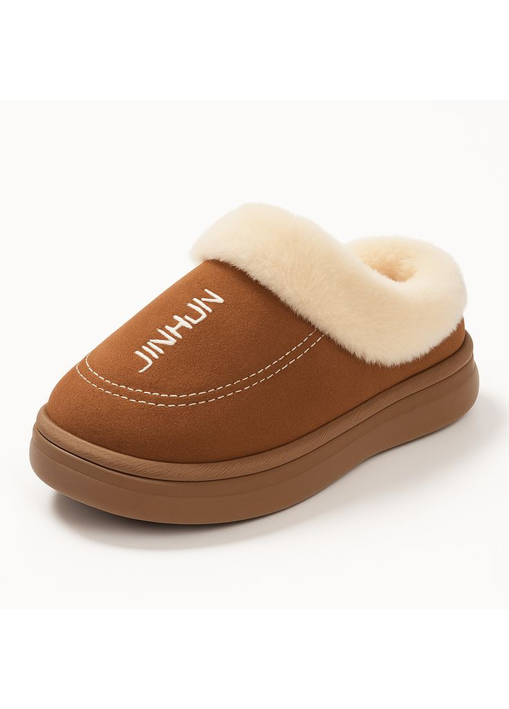 Хатні капці жіночі без задника на хутрі (JHB-3) 36/37, Коричневий Lion (368755332)