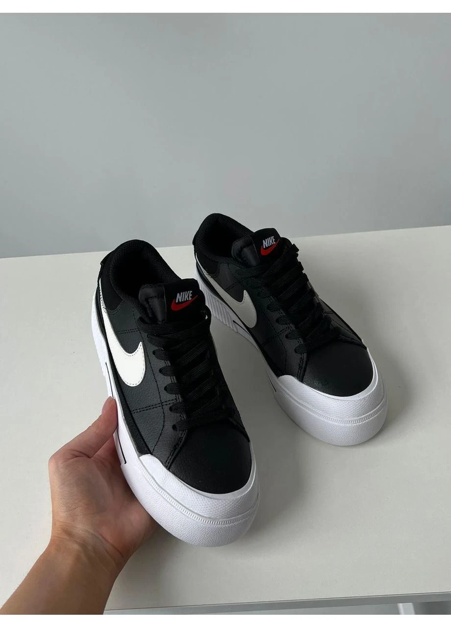 КРОСІВКИ ЖІНОЧІ NIKE COURT LEGACY LIFT BLACK НАЙК КОРТ ЧОРНІ No Brand чорні демісезони (392011048)
