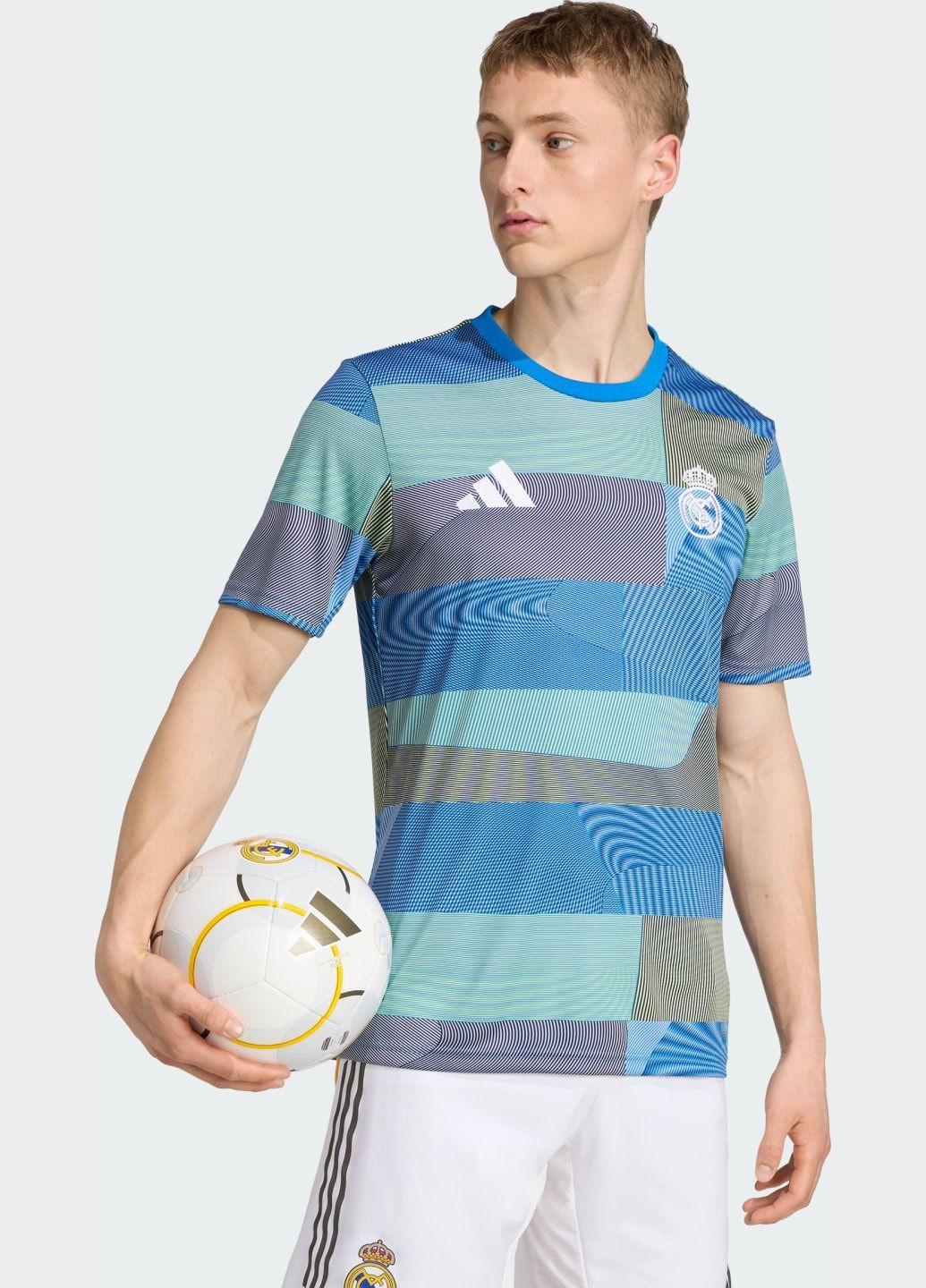 Синий демисезонный спортивный лонгслив adidas с логотипом