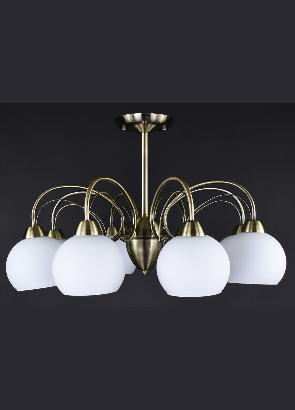 Люстра стельова на 8 лампочок 27275 Бронза 40х62х62 см. Sunnysky (364498947)