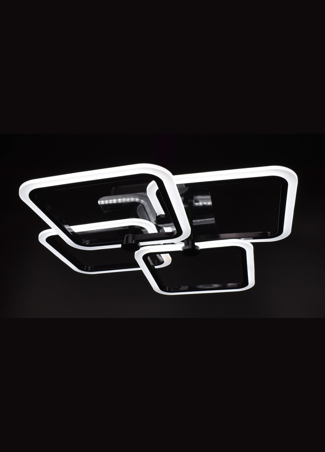 Люстра светодиодная потолочная LED светильник для квартиры на потолок лэд с пультом 25624 Черный 11х62х63 см. Sunnysky (364753135)