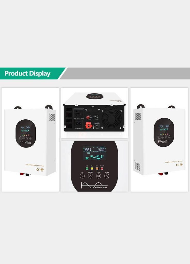 Гибридный инвертор 1kW LF10212 с правильной синусоидой, батарея 12V Xindun (313110923)