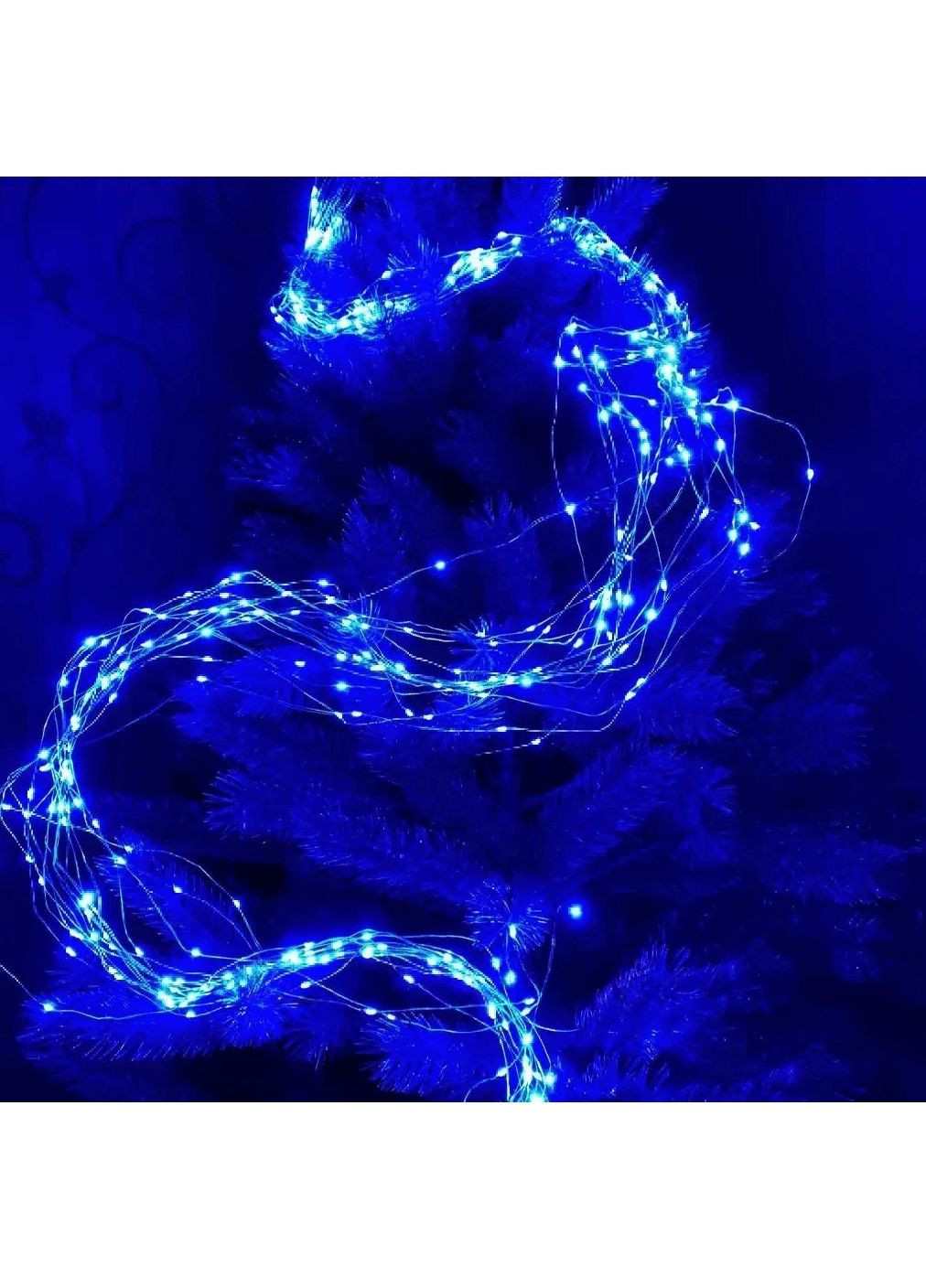 Светодиодная праздничная гирлянда конский хвост комнатная на елку с работой от сети контроллером 3 м 510 LED (478641-Prob) Синяя Unbranded (307867797)