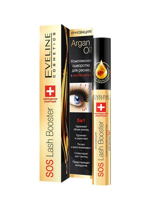 Сыворотка для ресниц SOS LASH BOOSTER 5 в 1 10 мл. Eveline Cosmetics (373293037)