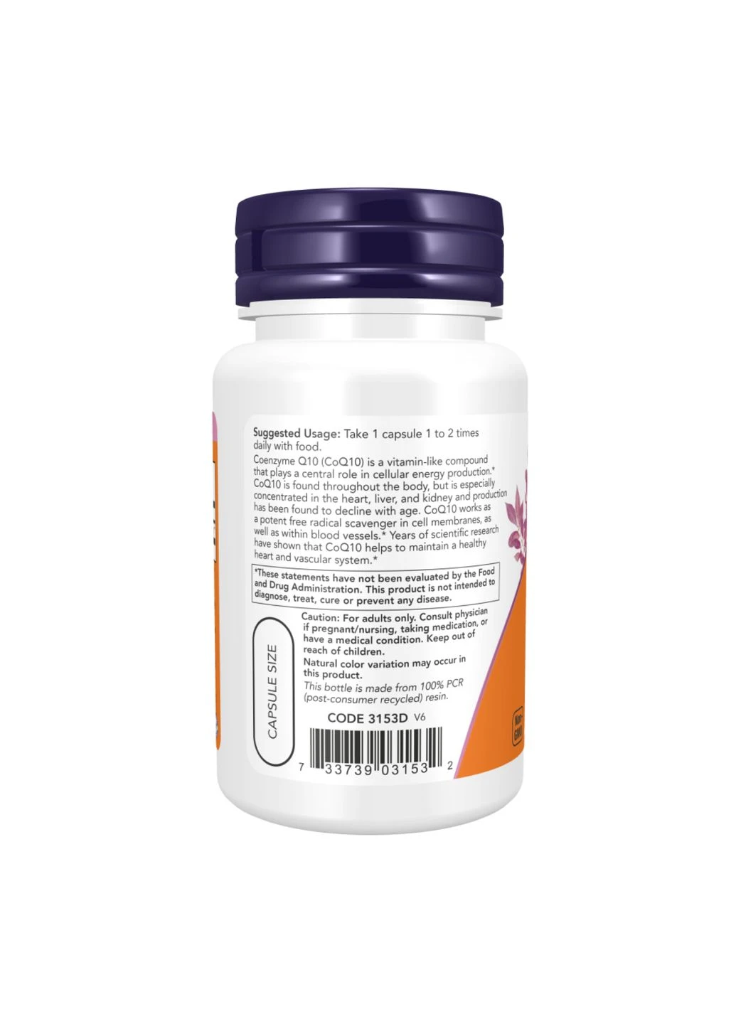CoQ10 60mg - 180 vcaps Now Foods (402304927)
