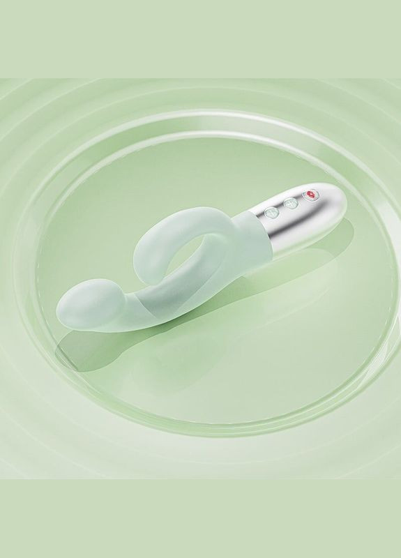 Вибратор-кролик для точки G Big G Green, изогнутый отросток, автоматический подогрев - CherryLove KisToy (332209532)