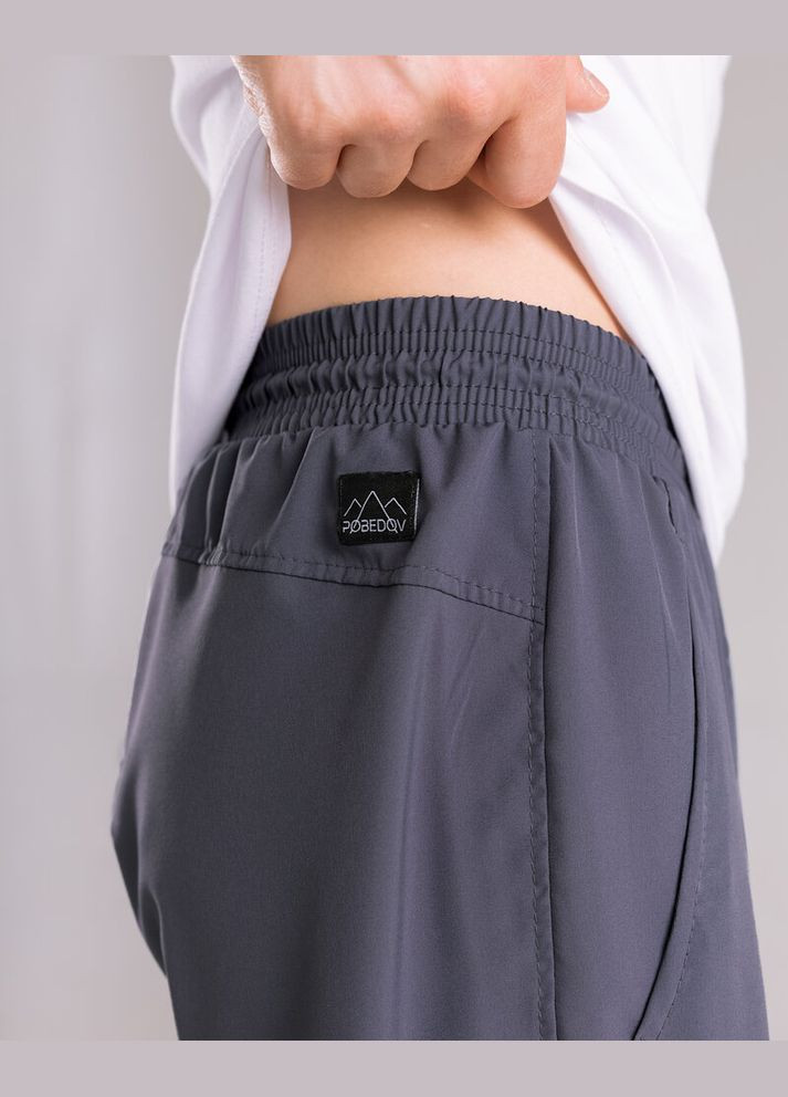 Темно-серые повседневный летние прямые брюки Pobedov