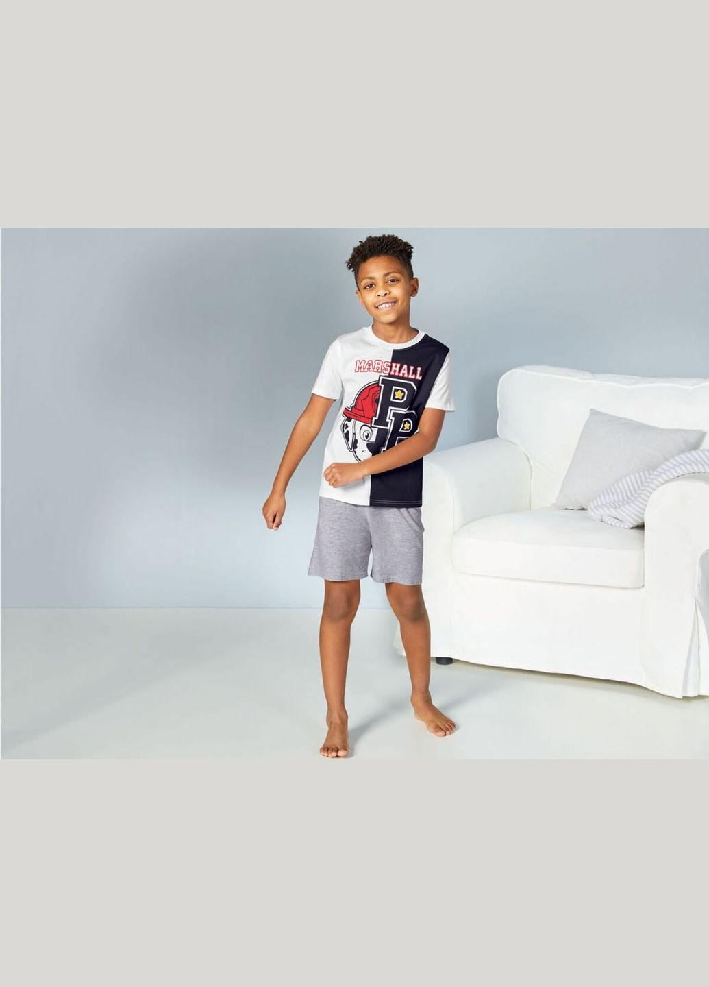 Піжамні шорти бавовняні трикотажні для хлопчика 328574 сірий Nickelodeon (264828281)