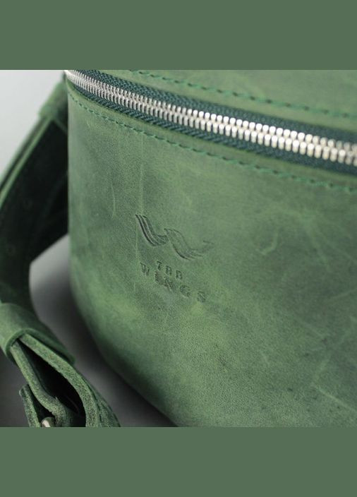 Кожаная поясная сумка зеленая винтажная (A-026976) The Wings (328444477)