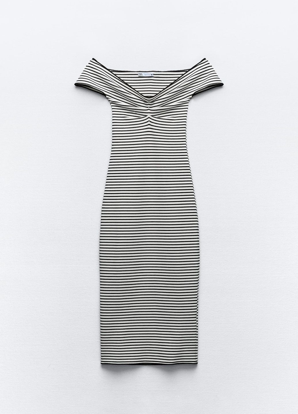 Комбинированное повседневный платье Zara в полоску