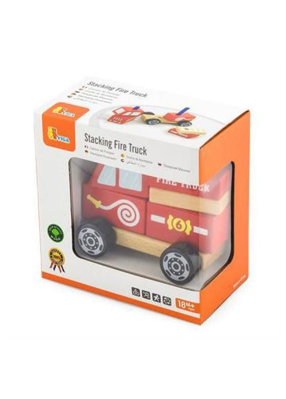 Развивающая игрушка пирамидка Пожарная машинка (50203FSC) Viga Toys пирамидка Пожарная машинка (366694020)