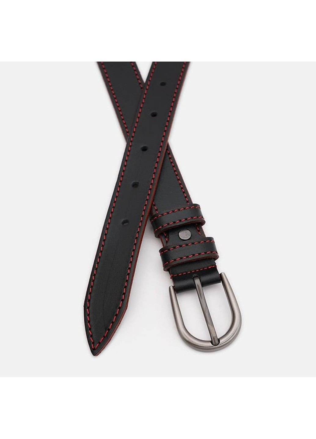 Жіночий ремінь шкіряний 100v1genw100-black Borsa Leather (322959695)