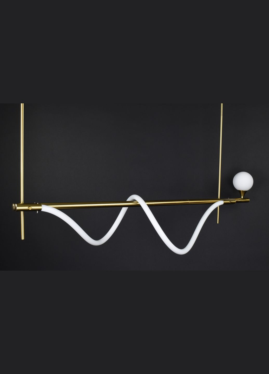 Люстра світлодіодна стельова LED світильник для квартири на стелю лед 27146 Латунь 40-122х30х120 см. Sunnysky (364761359)