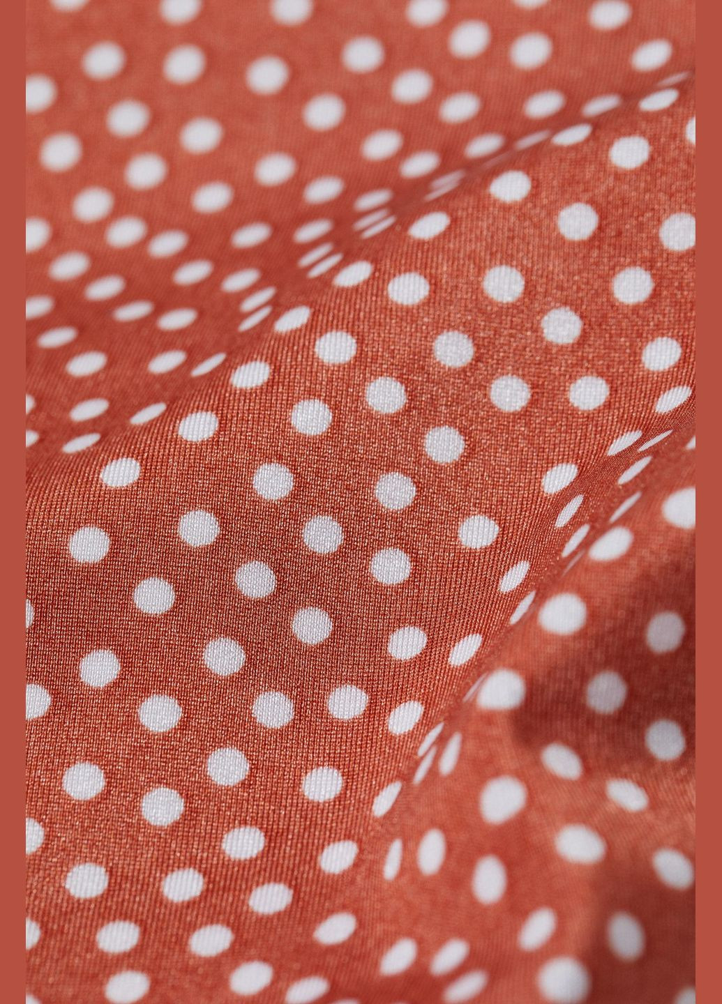 Светло-оранжевые купальные трусики-плавки,кирпичный в белые узоры, H&M