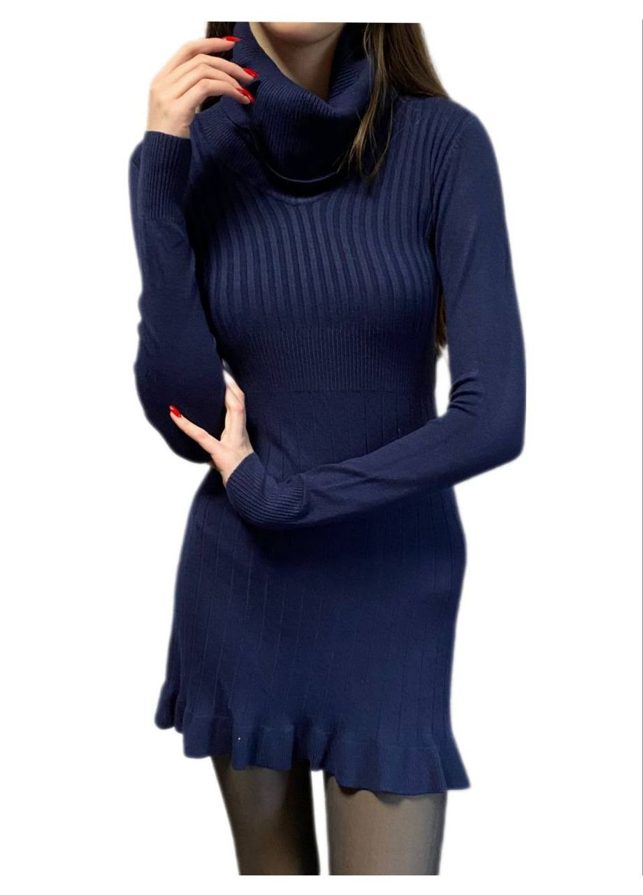 Темно-синя сукня з тонкої вовни Fashion Club (285277375)