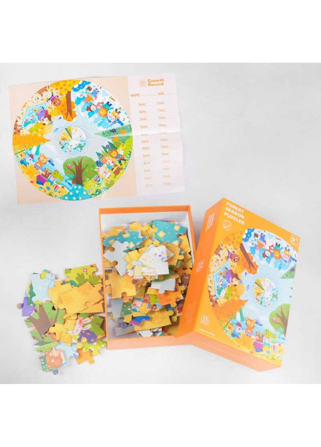 Пазлы С 48157 (32) “Времена года”, 88 деталей, круглый, постер, в коробке No Brand (305830248)