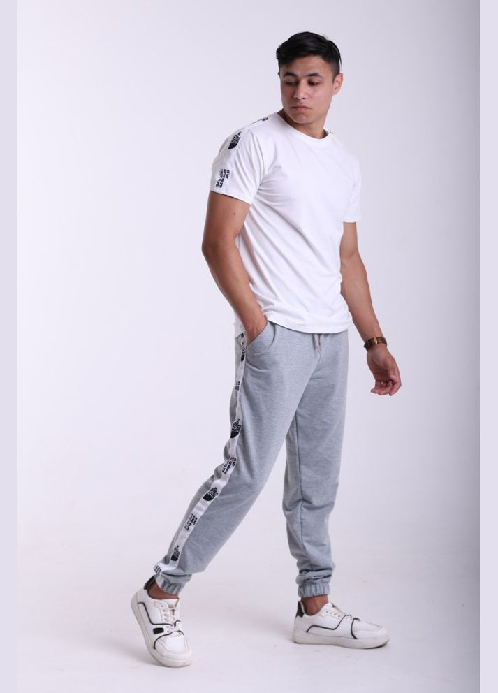 Брюки серые с лампасами No Brand (322652557)