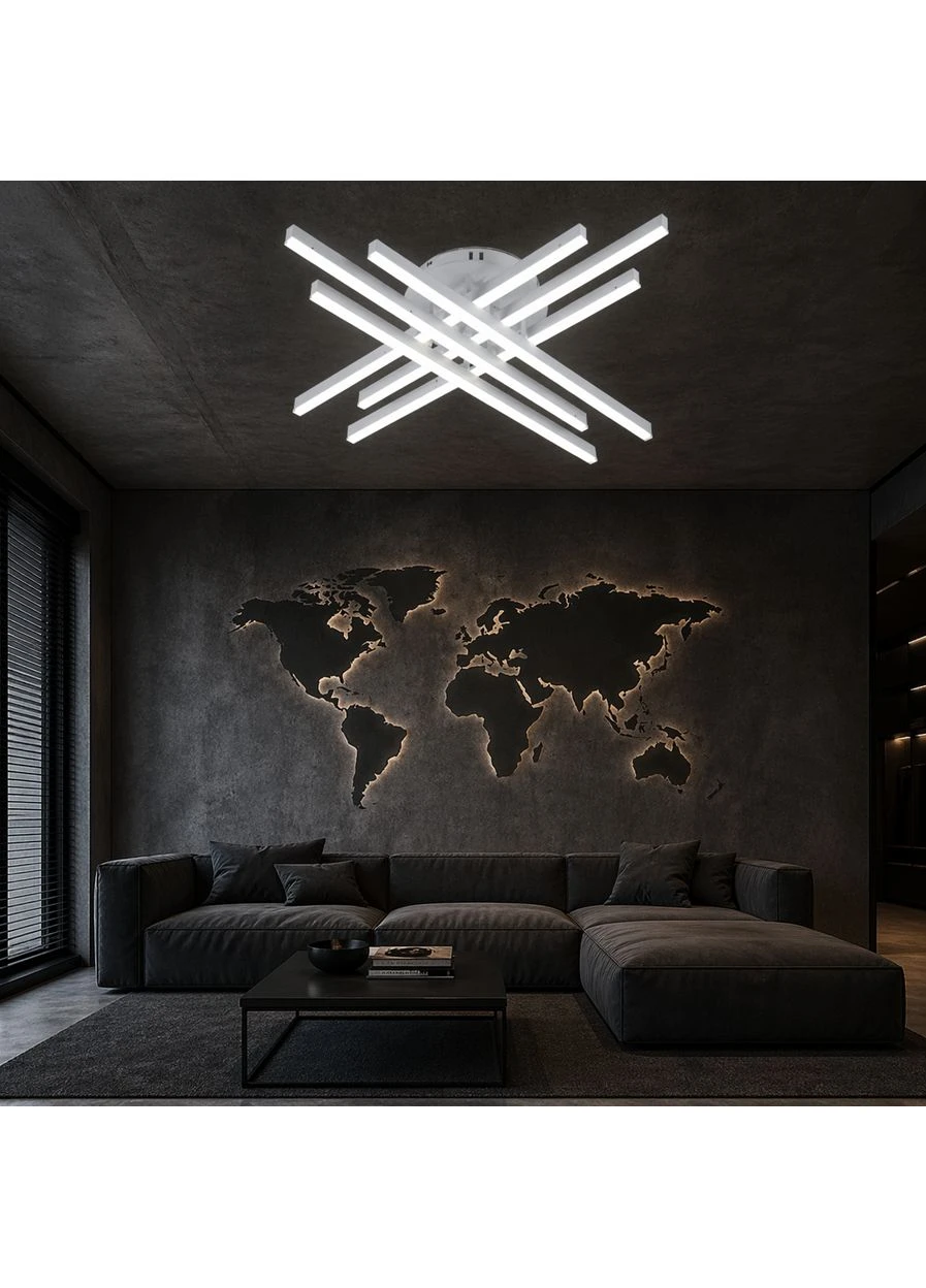 Сучасна LED-люстра білого кольору No Brand (398902776)