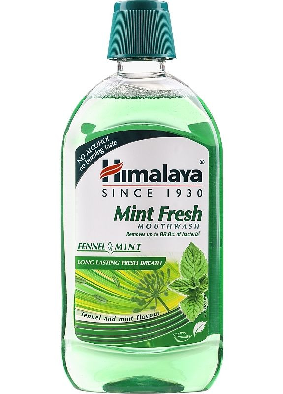 Ополіскувач для ротової порожнини "М'ятна свіжість" Mouthwash Mint Fresh 450ml (2-958887) Himalaya Herbals (369795835)