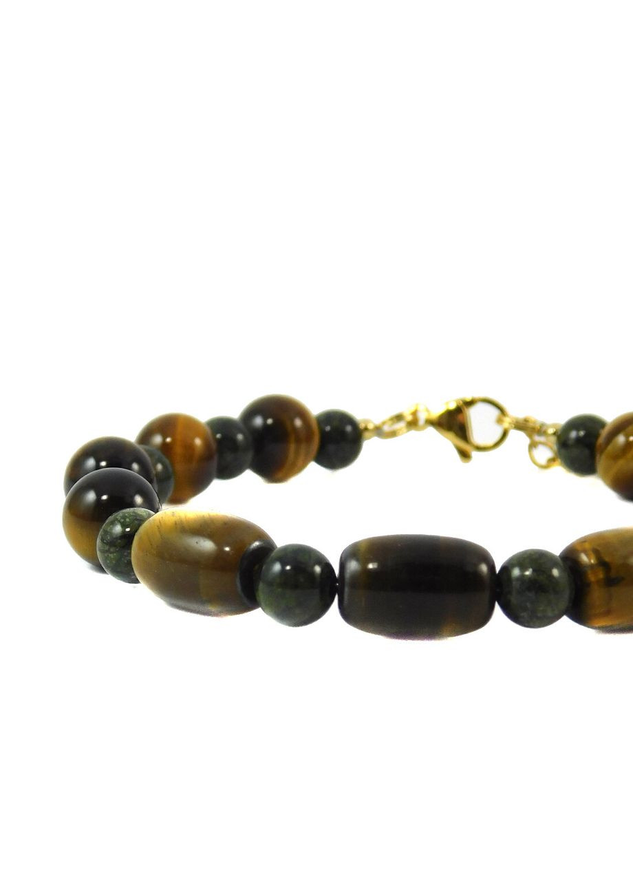 Браслет "Змея" Тигровый глаз, Змеевик 20 Fursa fashion (327273669)