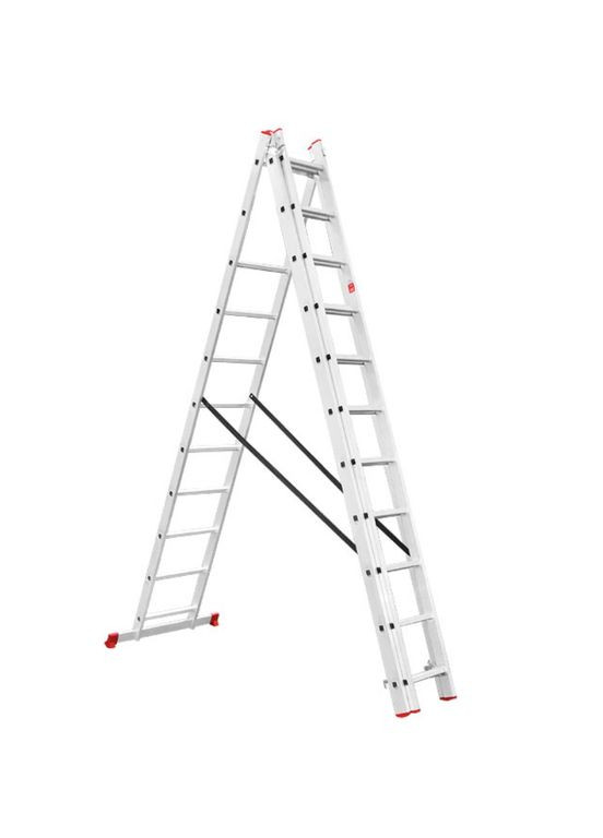 Лестница 3- раскладная 7887 мм х 3x12 ступеней (LT-0312) алюминиевая Intertool (335049381)