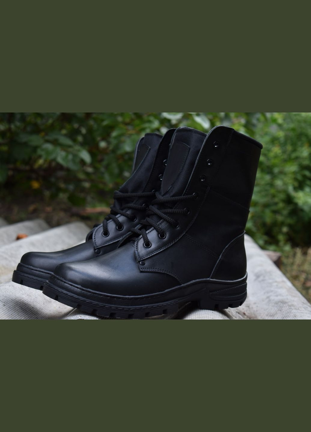 Мужские Тактические Зимние Берцы. 36-48р Черные. Полностью Натуральная кожа! MSZM-1001 No Brand (301137950)