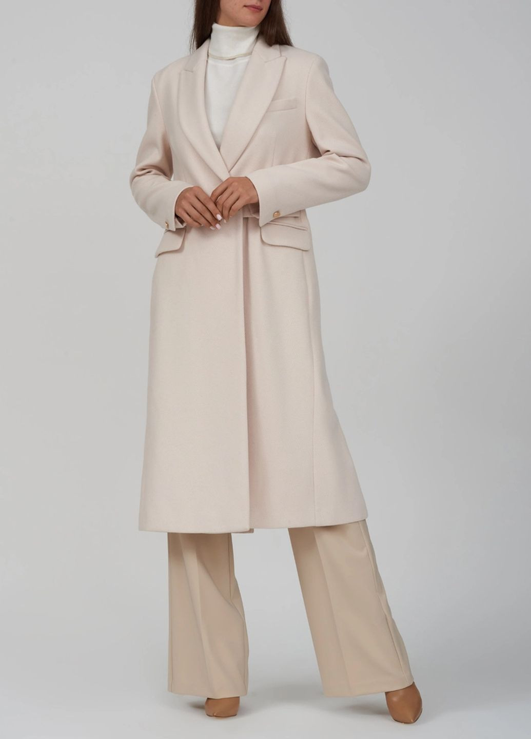 Молочне демісезонне Пальто Kocca